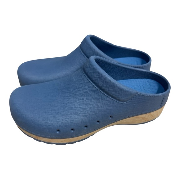 Dansko Kane Clogs Women’s Size 7.5-8 Blue Rubber Slip On Mule Waterproof Shoe - Picture 2 of 7